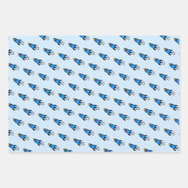 Hoja De Papel De Regalo Cohetes azul