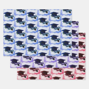 Hoja De Papel De Regalo Colección De Graduación Y Diploma