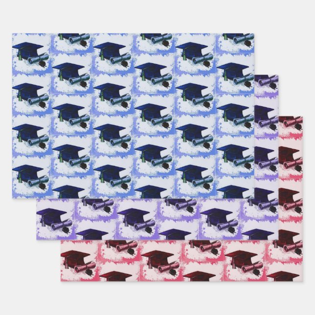 Hoja De Papel De Regalo Colección De Graduación Y Diploma (Set)