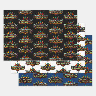 Hoja De Papel De Regalo Colección de Logotipos de Dungeon Crawler 2