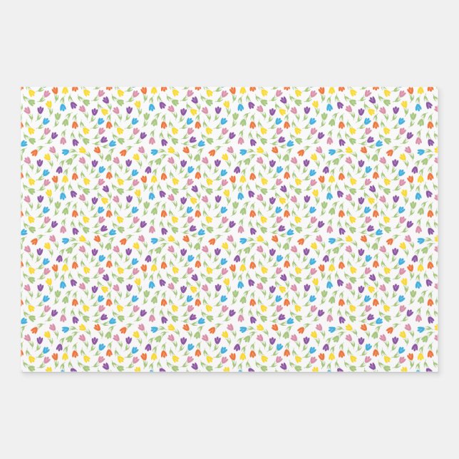 Hoja De Papel De Regalo Colección de patrones Tulips (Anverso 3)