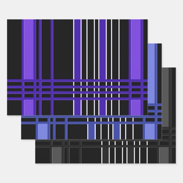 Hoja De Papel De Regalo Colección de rayas modernas (Set)