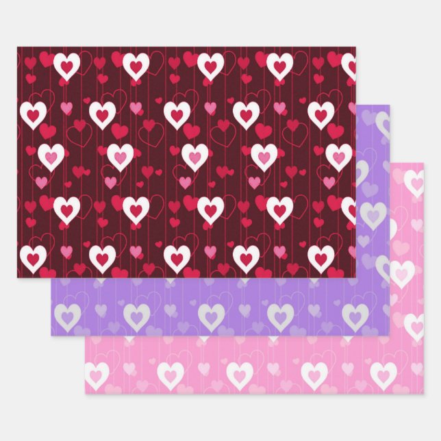 Hoja De Papel De Regalo Colección Forever Love Hearts (Set)