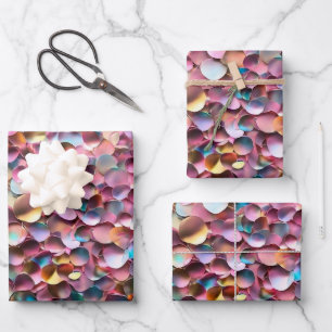 Hoja De Papel De Regalo Colección holográfica a la moda del Purpurina Opal