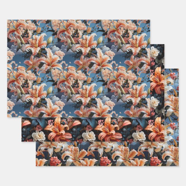 Hoja De Papel De Regalo Colección Tiger Lilly 3 x (Set)