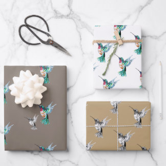 Hoja De Papel De Regalo Colibrí acuarela