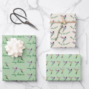 Hoja De Papel De Regalo Colibrí de Anna de Navidad