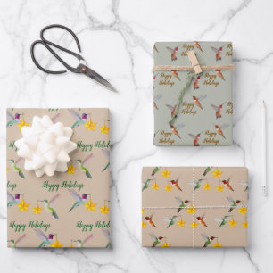 Hoja De Papel De Regalo Colibríes de Norteamérica Patrón