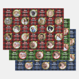 Hoja De Papel De Regalo Collage de fotos de texto de Personalizado con ado