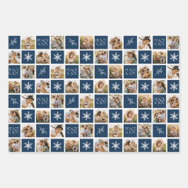 Hoja De Papel De Regalo Collage de fotos de vacaciones de la Marina de Paz