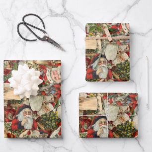 Hoja De Papel De Regalo Collage navideño