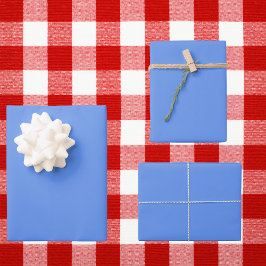 Hoja De Papel De Regalo Color sólido azul de Cornflower