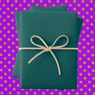 Hoja De Papel De Regalo Color sólido Verde azulado oscuro