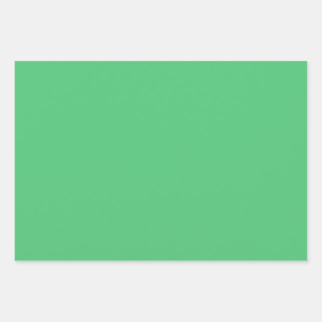 Hoja De Papel De Regalo Color sólido verde esmeralda (Anverso)