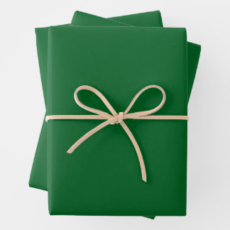 Hoja De Papel De Regalo Color Sólido Verde Oscuro Bosque Moderno