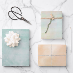 Hoja De Papel De Regalo Color variado verde y Naranja