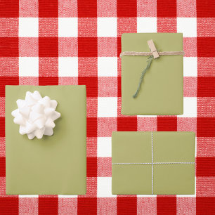 Hoja De Papel De Regalo Color verde oliva sólido