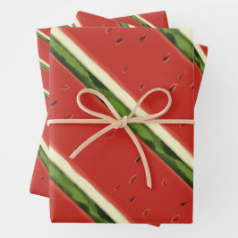 Hoja De Papel De Regalo Colores de agua de color rojo brillante conjunto p