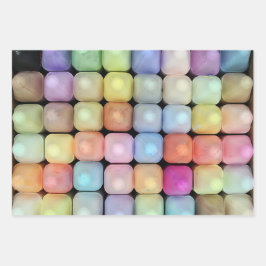 Hoja De Papel De Regalo Colores de sumergimiento de palos de tiza pastel