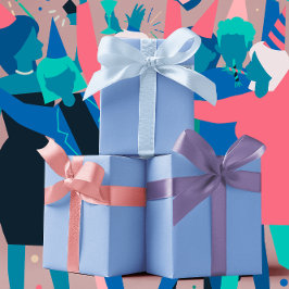 Hoja De Papel De Regalo Colores de tendencia - Color azul en polvo - sólid