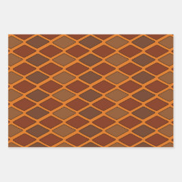 Hoja De Papel De Regalo Colores otoñales del diamante personalizado