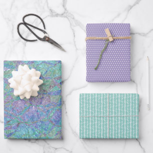 Hoja De Papel De Regalo Colores pastel modernos mármol mosaico patrón