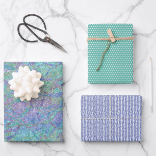 Hoja De Papel De Regalo Colores pastel modernos mármol patrón mosaico