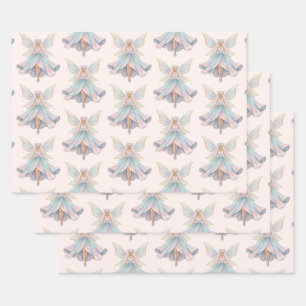 Hoja De Papel De Regalo Colores pastel patrón de ángel mágico hada