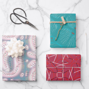 Hoja De Papel De Regalo COLORES Y FORMAS RETRO 1950 whoo