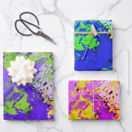 Hoja De Papel De Regalo Colorful abstract energy wave