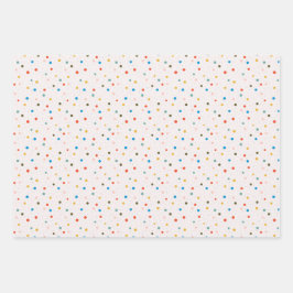 Hoja De Papel De Regalo Colorful Dots Confetti and Stripes 