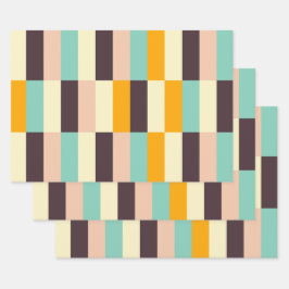 Hoja De Papel De Regalo Colorful geometric pattern with vertical stripes 