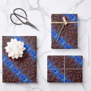 Hoja De Papel De Regalo Coloridas estrellas Resumen Diseño