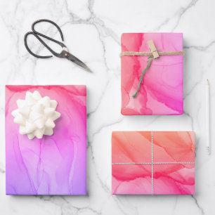 Hoja De Papel De Regalo Colorido Abstracto Art Rainbow Swirls