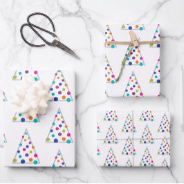 Hoja De Papel De Regalo Colorido árbol de Navidad moderno