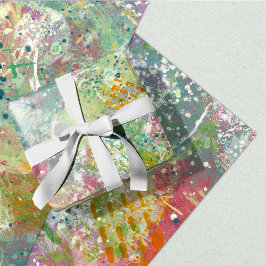 Hoja De Papel De Regalo Colorido Resumen Verde Todas Las Ocasiones