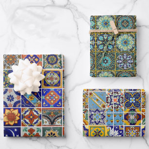 Hoja De Papel De Regalo Colorido Tile Captura De Impresión Bajo Demanda