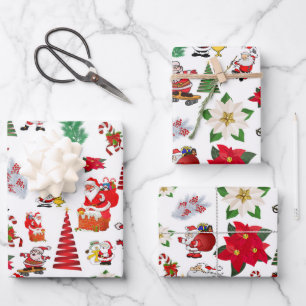 Hoja De Papel De Regalo Coloridos Navidades Personalizados Símbolos