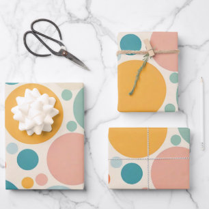 Hoja De Papel De Regalo Coloridos puntos de polka