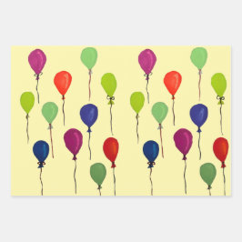 Hoja De Papel De Regalo Colourful party balloons