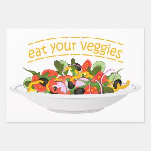 Hoja De Papel De Regalo Coma tus verduras Cita cuenco de ensaladas frescas