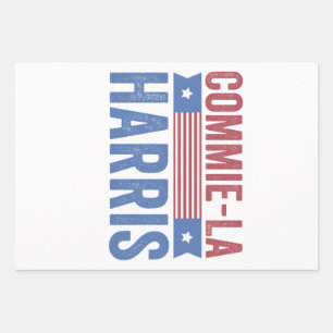 Hoja De Papel De Regalo Commie-La Harris 2024 Funny Anti Kamala Harris