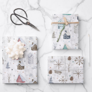 Hoja De Papel De Regalo Cómodo hogar Twig rosa/Verde azulado y Pinecone ID