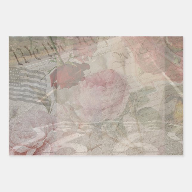 Hoja De Papel De Regalo Compilación de deshielo floral estadounidense (Anverso 2)