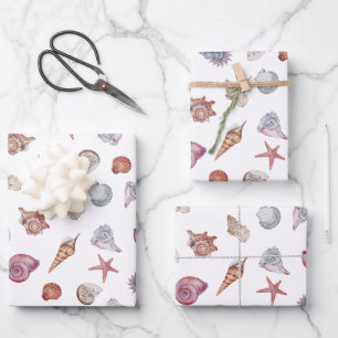 Hoja De Papel De Regalo Composición Subacuática de Acuarela Serie Diseño 4