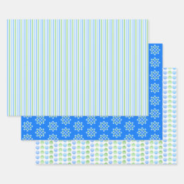 Hoja De Papel De Regalo Conchas de berberecho turquesa y verde