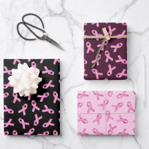 Hoja De Papel De Regalo Conciencia sobre el cáncer de mama Patrón de cinta