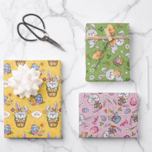 Hoja De Papel De Regalo Conejito lindo de Pascua