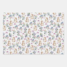 HOJA DE PAPEL DE REGALO CONEJITOS ADORABLES PASCUA