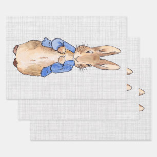 Hoja De Papel De Regalo Conejo clásico con chaqueta azul